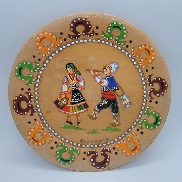 VINTAGE Handpainted wall art - Picture 1 of 4